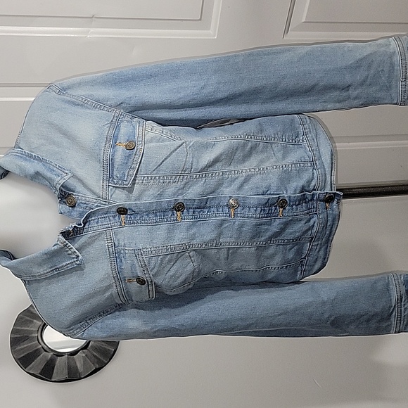 Social Standards Button Down Jean Jacket Size Large - Picture 1 of 7